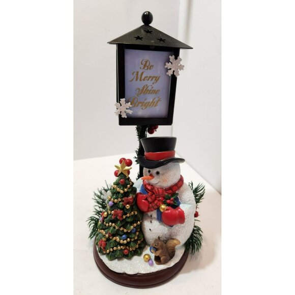 Bradford Exchange Be Merry Shine Bright Snowman Lantern11" Dona Gelsinger - Picture 11 of 16